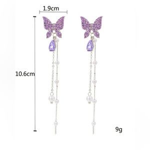 Purple Butterfly Earrings